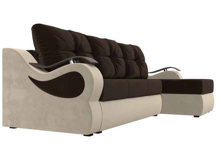 Угловой диван Меркурий, Коричневый/бежевый (вельвет) в Лангепасе - изображение 2