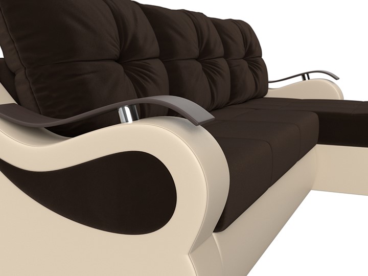 Угловой диван Меркурий, Коричневый/бежевый (вельвет/экокожа) в Урае - изображение 3