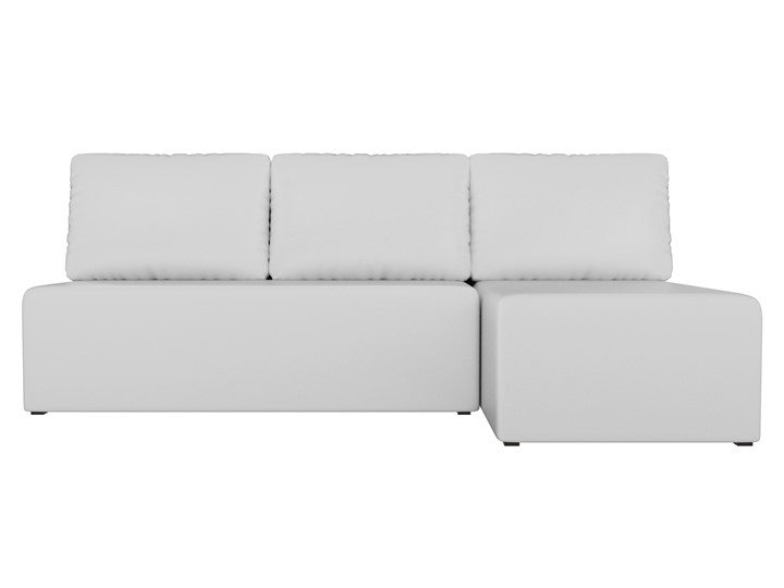 Угловой раскладной диван Поло, Белый (экокожа) в Радужном - изображение 1
