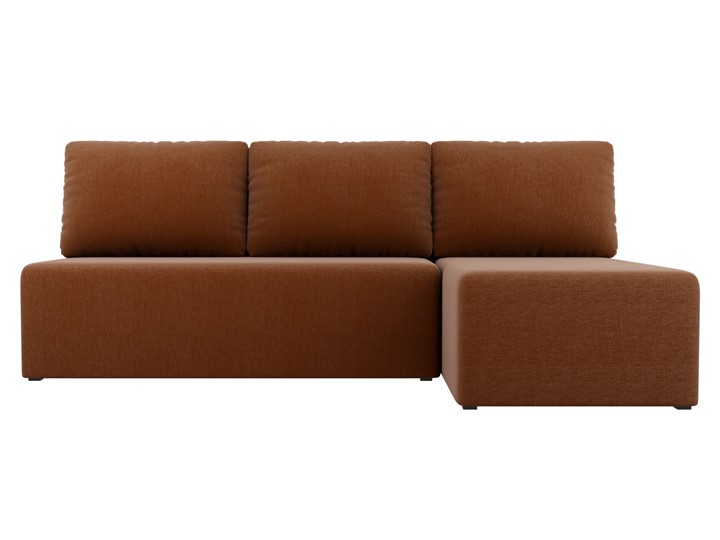 Угловой раскладной диван Поло, Коричневый (рогожка) в Когалыме - изображение 1