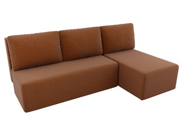Угловой раскладной диван Поло, Коричневый (рогожка) в Сургуте - предосмотр 3