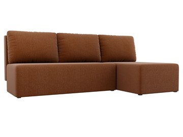 Угловой раскладной диван Поло, Коричневый (рогожка) в Сургуте