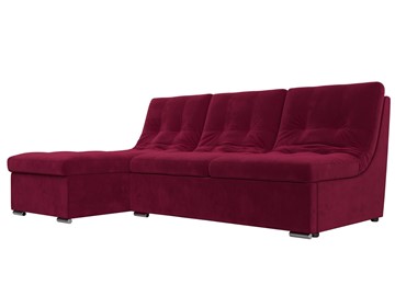 Угловой диван Релакс, бордовый (микровельвет) в Урае
