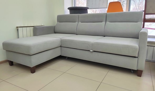 Угловой диван Марсель Luma 13 серый велюр в Нягани - изображение