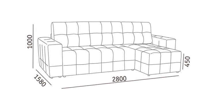 Угловой диван с оттоманкой Реал ДУ в Радужном - изображение 5