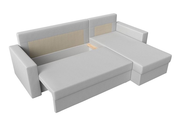 Угловой раскладной диван Траумберг Лайт, Белый (Экокожа) в Радужном - изображение 1