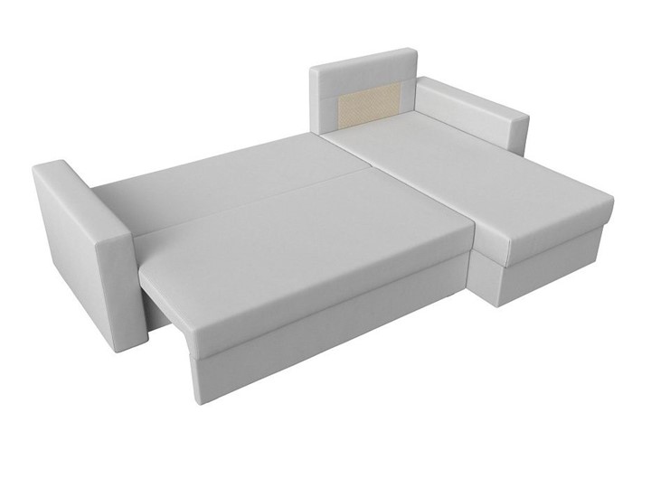 Угловой раскладной диван Траумберг Лайт, Белый (Экокожа) в Радужном - изображение 2