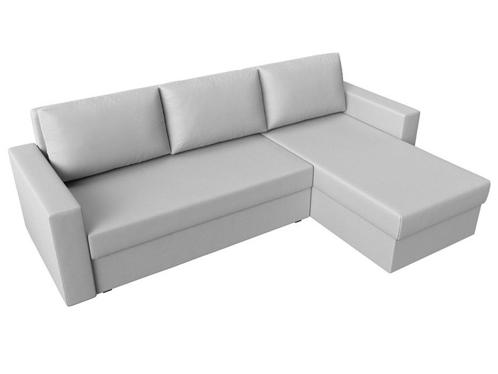 Угловой раскладной диван Траумберг Лайт, Белый (Экокожа) в Радужном - изображение 8