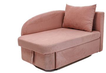 Мягкий диван правый Тедди розовый в Радужном
