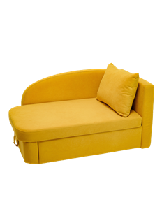 Мягкий диван правый Тедди желтый в Урае