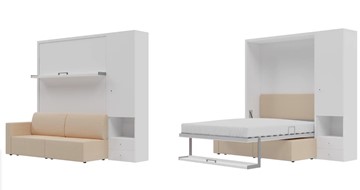 Диван Кровать-трансформер Smart (КД 1400+ШП), шкаф правый, левый подлокотник в Урае