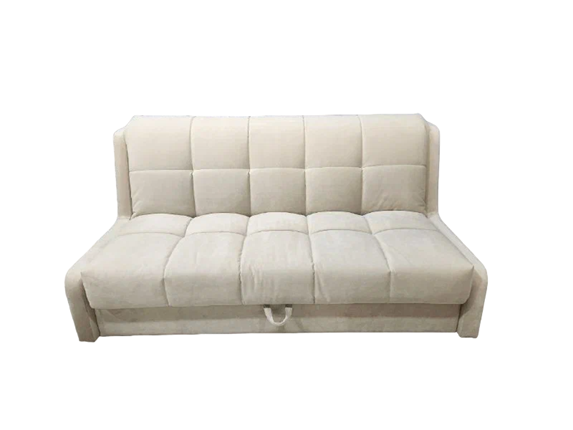 Прямой диван Аккордеон-Кровать 1,55 с каретной утяжкой, клетка (НПБ) в Когалыме - изображение