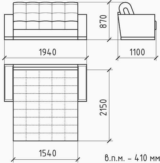 Прямой диван Амадей 2 БД в Нижневартовске - изображение 5