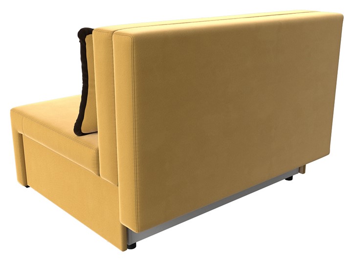 Прямой диван Лагуна, Желтый/Коричневый (Микровельвет) в Лангепасе - изображение 8