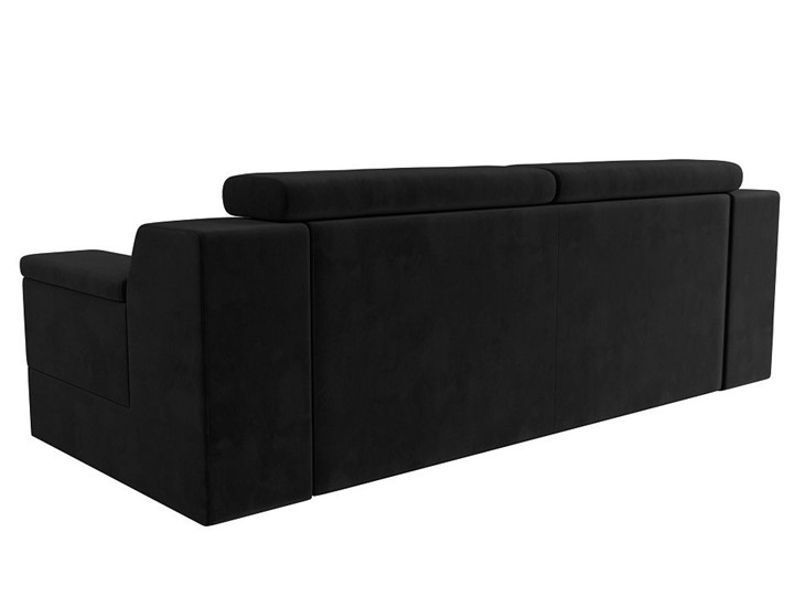 Прямой диван Лига-003 НПБ, Черный (Велюр) в Лангепасе - изображение 4