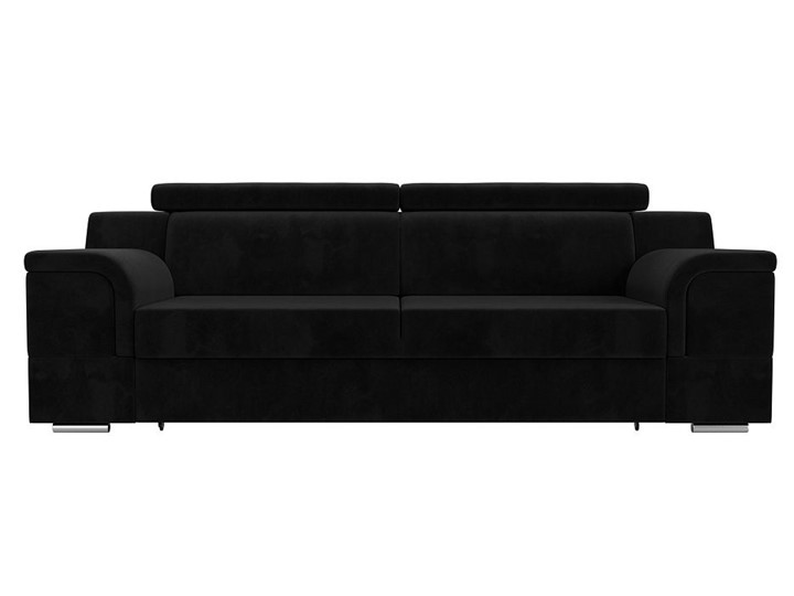 Прямой диван Лига-003 НПБ, Черный (Велюр) в Когалыме - изображение 9