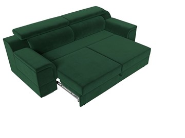 Прямой диван Лига-003 НПБ, Зеленый (Велюр) в Урае - предосмотр 1