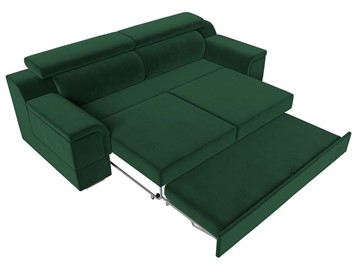 Прямой диван Лига-003 НПБ, Зеленый (Велюр) в Урае - предосмотр 2