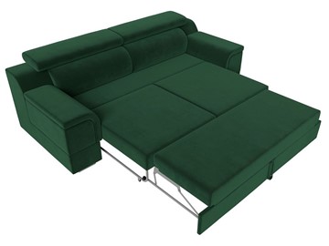 Прямой диван Лига-003 НПБ, Зеленый (Велюр) в Урае - предосмотр 3