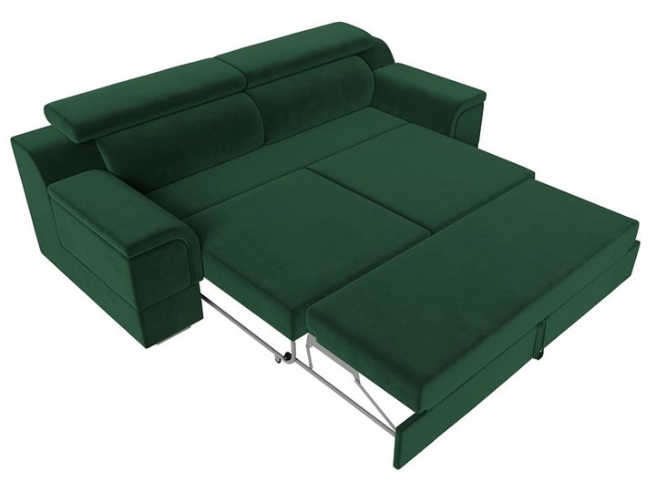 Прямой диван Лига-003 НПБ, Зеленый (Велюр) в Урае - изображение 3