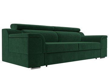 Прямой диван Лига-003 НПБ, Зеленый (Велюр) в Нижневартовске