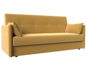 Прямой диван Лига-018, Желтый (микровельвет) в Нягани