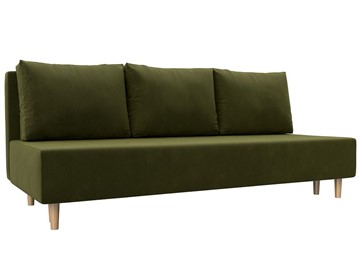 Прямой диван Лига-033, Зеленый (Микровельвет) в Сургуте