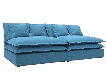 Прямой диван Лига-040, Амур голубой (рогожка) в Нягани