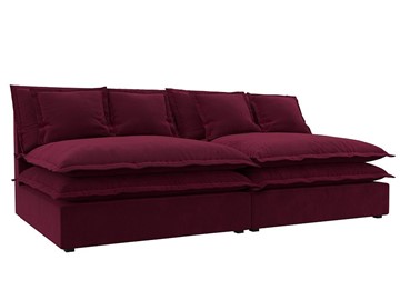 Прямой диван Лига-040, Бордовый (микровельвет) в Лангепасе