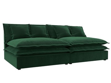 Прямой диван Лига-040, Зеленый (Велюр) в Урае