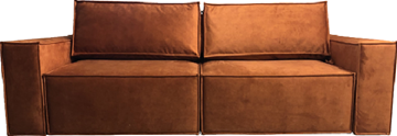 Прямой диван Лофт БЛ2-БП2 (Ремни/Тик-тик) в Урае