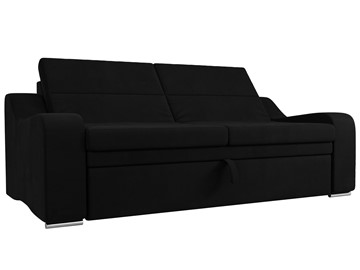 Прямой диван Медиус, Черный (микровельвет) в Нижневартовске