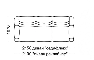 Прямой диван Мишель Элита 50 М, седафлекс в Нижневартовске - предосмотр 7