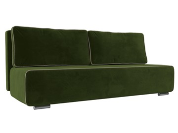 Прямой диван Уно, Зеленый/Бежевый (микровельвет) в Югорске