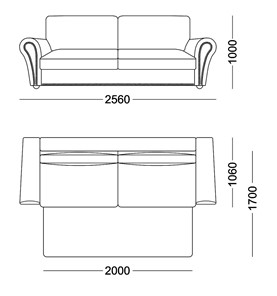 Прямой диван Виктория 2 подушки в Лангепасе - предосмотр 5