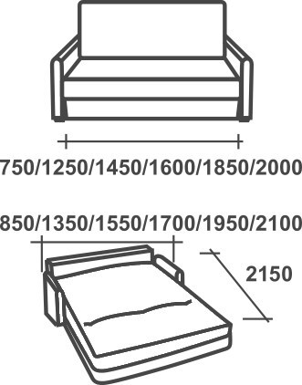 Прямой диван Аккордеон-М, 120 в Когалыме - изображение 1