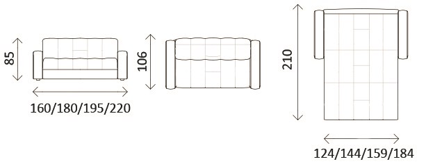 Прямой диван Вега 1600 в Нягани - изображение 3