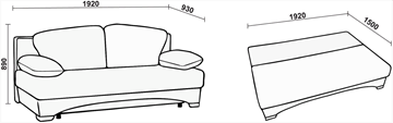 Прямой диван Нео 27 БД пружинный блок в Лангепасе - предосмотр 15