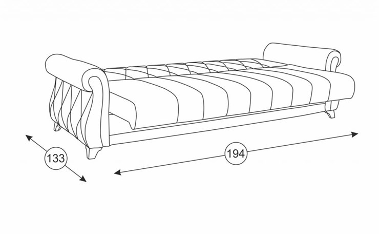 Прямой диван Роуз Арт. ТК 412 в Урае - изображение 1