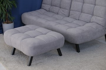 Комплект мебели Абри цвет серый диван + пуф опора металл в Когалыме