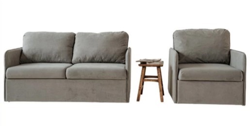Комплект мебели Амира серый диван + кресло в Ханты-Мансийске - изображение