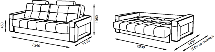 Прямой диван Дакар БД (Боннель) в Советском - изображение 4