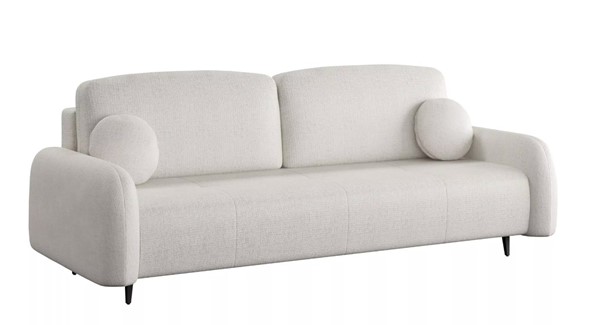 Прямой диван Монблан 3т, Рогожка Муза 01 в Югорске - изображение