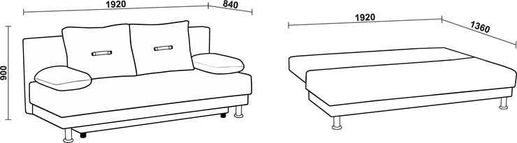 Прямой диван Нео 3 Н в Нягани - изображение 6