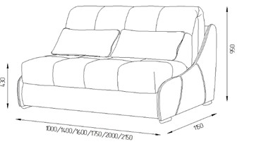 Прямой диван Токио 190 (НПБ) в Лангепасе - предосмотр 2