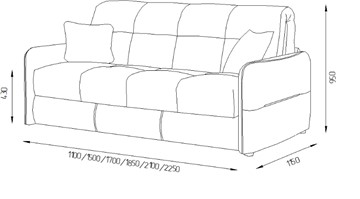 Прямой диван Токио 2 130 (НПБ) в Нижневартовске - предосмотр 7