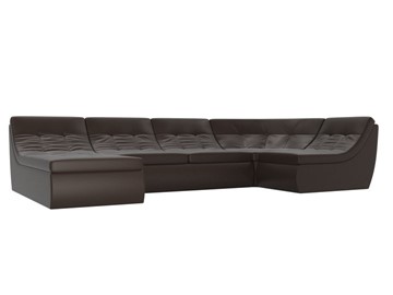 Большой модульный диван Холидей, Коричневый (экокожа) в Нижневартовске