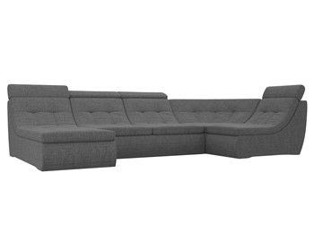 Модульный раскладной диван Холидей люкс, Серый (рогожка) в Когалыме
