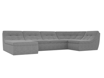 Большой модульный диван Холидей, Серый (рогожка) в Урае