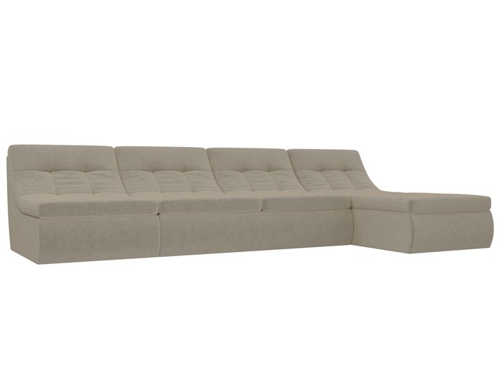 Модульный раскладной диван Холидей, Бежевый (микровельвет) в Радужном - изображение